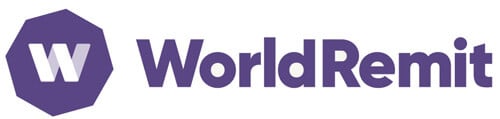 Hier sieht man das Logo von WorldRemit dem Service um Geld zu transferieren oder abzuheben.